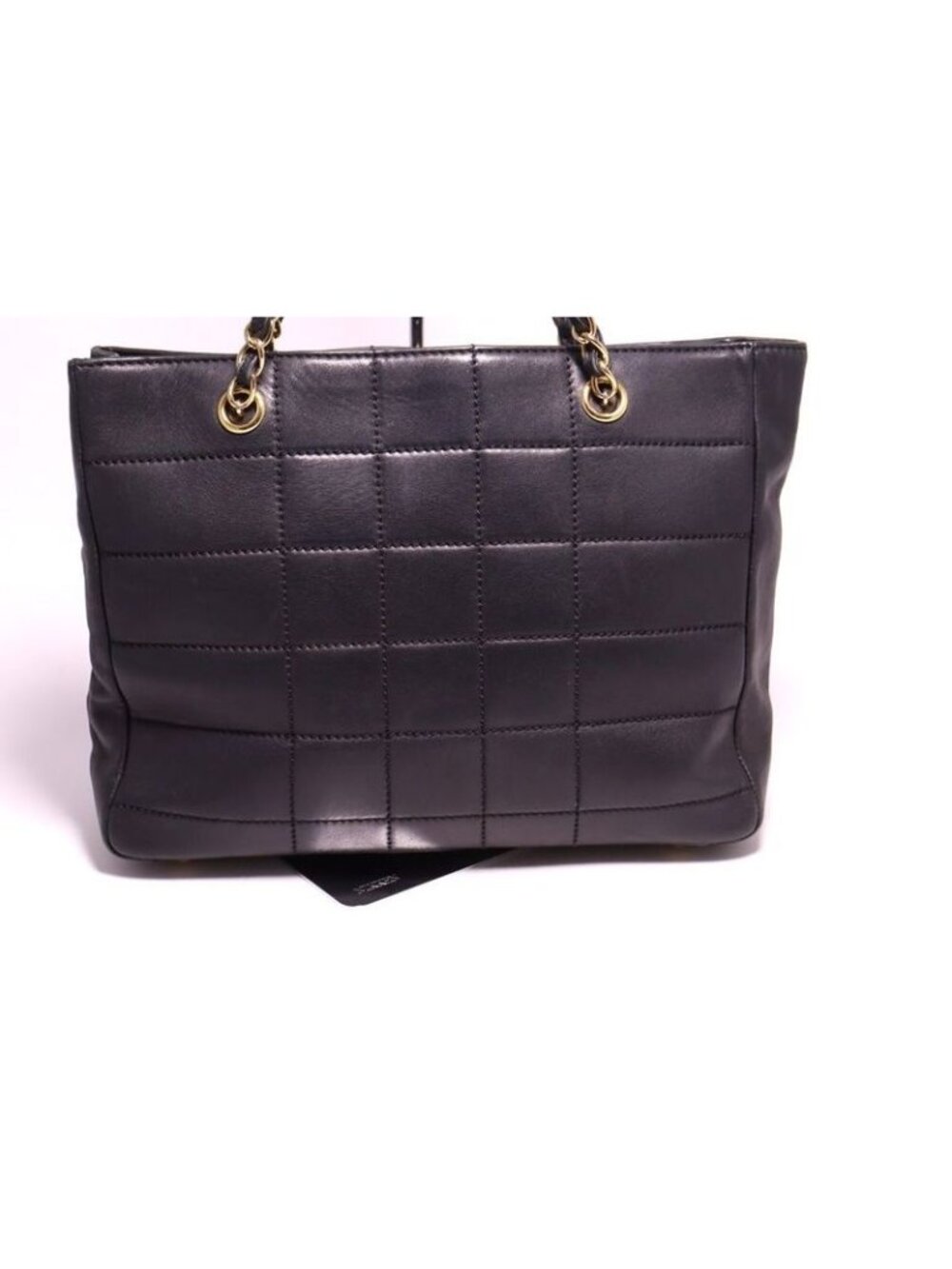 Chanel Chocolate Bar Leather Chain Tote - Picture 2 of 7